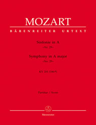 Symphony No. 29 K. 201 Orchestra Scores/Parts sheet music cover Thumbnail
